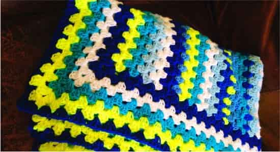 A crochet blanket
