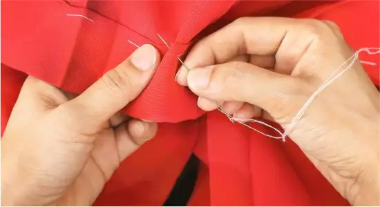 Sewing by hand
